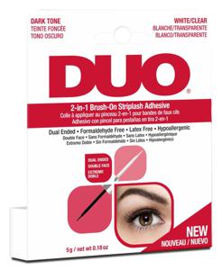 Andrea DUO 2-in-1 Brush-On Adhesive Clear & Dark 5 g produkt bild