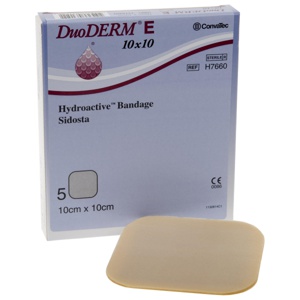 DuoDERM E platta, 10x10 cm 5 styck produkt bild