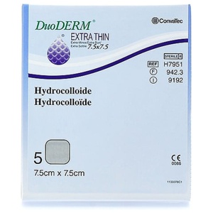 Duoderm Extra Tynd 7,5 x 7,5 cm 5 stk. produktbillede