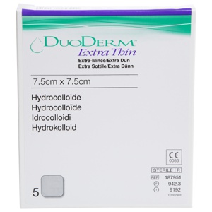 Duoderm Ekstra Tynn Bandasje 7.5x7.5 cm produktbilde