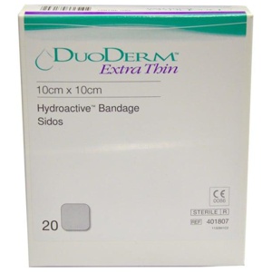 DuoDERM Extra tunn, platta, 10x10 cm, 20 styck produkt bild