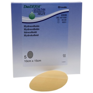 DuoDERM Extra tunn platta, 10x15 cm, oval 5 styck produkt bild