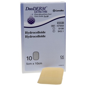 DuoDERM Extra tunn platta, 5 x10 cm 10 styck produkt bild
