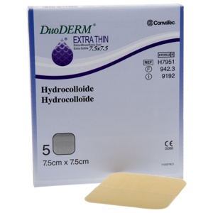 DuoDERM Extra Thin 7,5x7,5 5 st produkt bild