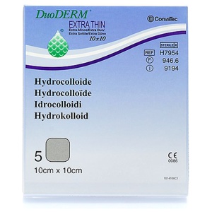Duoderm Extra Tynd 10 x 10 cm 5 stk. produktbillede