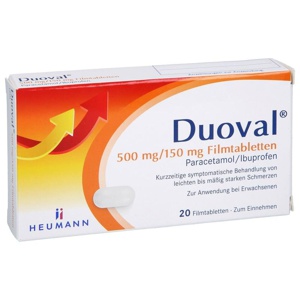 DUOVAL 500 mg/150 mg Filmtabletten Produktbild