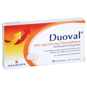 DUOVAL 500 mg/150 mg Filmtabletten Produktbild