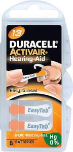 Duracell Activair batteri MF 13, 6 st produkt bild