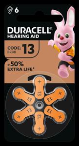 Duracell DA13 Hearing Aid Batteries 6 st produkt bild