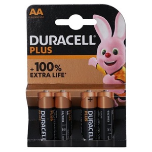 Duracell Plus AA Alkaline 4 stk produktbillede