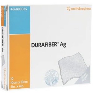 Durafiber Ag 10x10cm - Geldannende fiberbandasje med sølv produktbilde