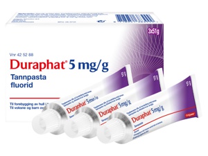 Duraphat Reseptfri 5mg/g tannpasta 3x51 g produktbilde