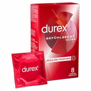Durex® Gefühlsecht Ultra Kondome, 8 St Kondome Produktbild