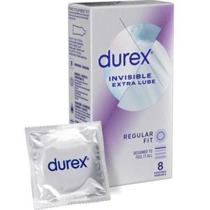 Durex Invisible Extra Lube Kondomer, 8 st produkt bild