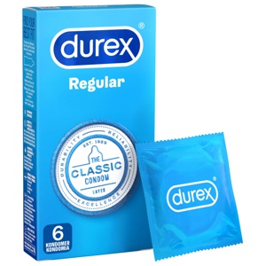 Durex Regular Classic Kondomer 6 st produkt bild