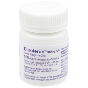 Duroferon 100mg depottabletter 100 stk produktbilde