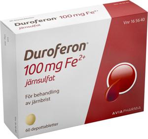 Duroferon, depottablett 100 mg Fe2+, 60 st produkt bild