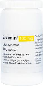 E-vimin, kapsel, mjuk 100 mg 100 st produkt bild
