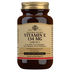 Solgar E-vitamin 134 mg - 50 kap produktbillede