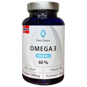 Easy Choice Omega-3 Original 60% – 1000 mg fiskeolje, 90 kapsler produktbilde