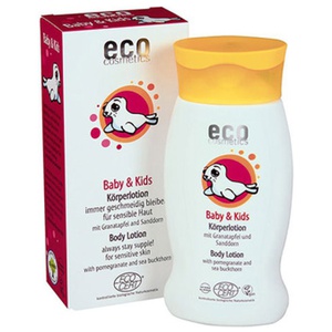 Eco Cosmetics Baby bodylotion havtorn granatäpple, ekologisk vegan Hudkräm 200 ml produkt bild