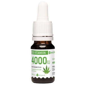 Ecosh d3 vitamiin d tilgad 4000iu/tilgas kanepiõliga 10ml toote pilt