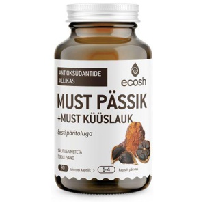Ecosh must pässik+must küüslauk kapslid n90 toote pilt