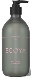 Ecoya Hand & Body Wash Sweet Pea & Jasmine 450 ml produkt bild
