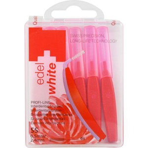 EDELWHITE pro Interdental Bürste S 0,5-2,4mm rot 6 St Zahnbürste Produktbild
