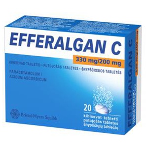 Efferalgan c kihisev tbl 330mg+200mg n20 toote pilt