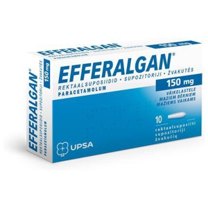 Efferalgan rektaalsuposiit 150mg n10 toote pilt