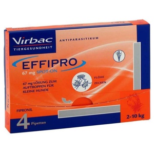 EFFIPRO 67 mg Pip.Lsg.z.Auftropf.f.kl.Hunde Produktbild