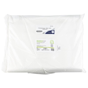 EINMAL SCHÜRZEN PE 125 cm weiß Produktbild