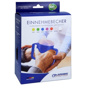 EINNEHMEBECHER m.2 Griffen+Deckel 4mm blau Produktbild
