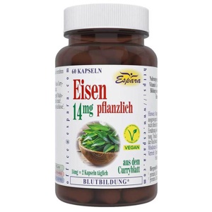 Eisen 14 mg pflanzlich Kapseln Produktbild