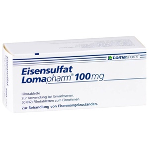 EISENSULFAT Lomapharm 100 mg Filmtabletten Produktbild