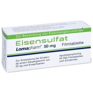 EISENSULFAT Lomapharm 50 mg Filmtabletten Produktbild
