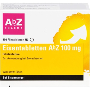 EISENTABLETTEN AbZ 100 mg Filmtabletten Produktbild