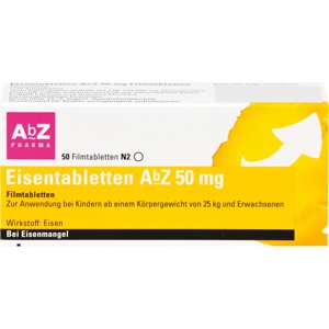 EISENTABLETTEN AbZ 50 mg Filmtabletten Produktbild