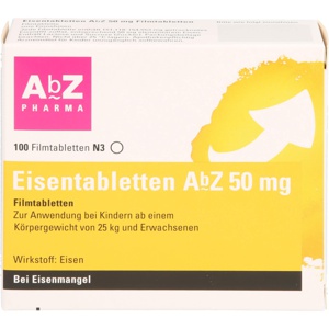 EISENTABLETTEN AbZ 50 mg Filmtabletten Produktbild