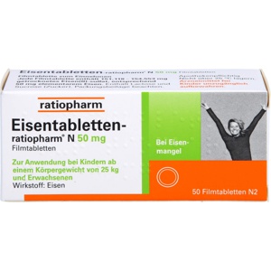 EISENTABLETTEN-ratiopharm N 50 mg Filmtabletten Produktbild