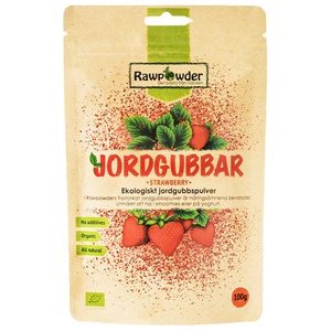 Ekologiskt Jordgubbspulver 100 g produkt bild