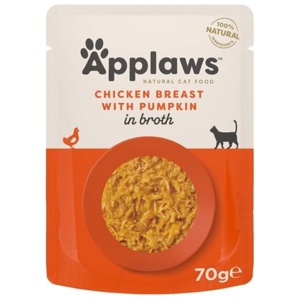 Applaws Cat Natural i buljong 12 x 70 g - Kyckling & pumpa produkt bild