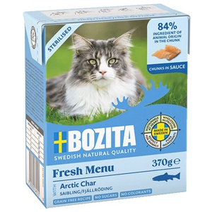Ekonomipack: BozitaTetra bitar i sås 48 x 370 g - Sterilised Röding produkt bild
