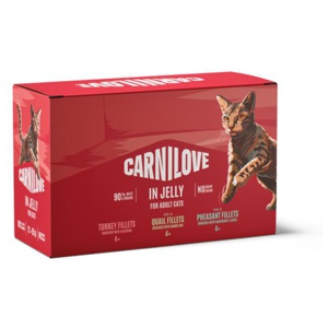 Ekonomipack: Carnilove Cat i portionspåse 24 x 85 g - Mixpack i gelé (3 sorter) produkt bild
