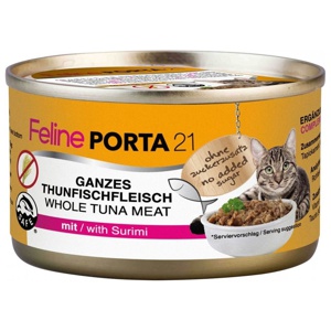 Feline Porta 21 kattfoder 1 x 90 g - Tonfisk med surimi - spannmålsfritt produkt bild