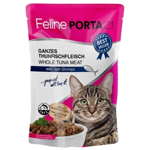 Feline Porta 21 portionspåsar 6 x 100 g - Tonfisk med räkor produkt bild