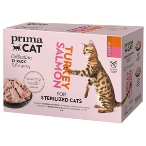Ekonomipack: PrimaCat Classic i sås 24 x 85 g - Sterilised Mix (2 sorter) produkt bild