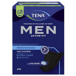 Ekstra tyndt inkontinensindlæg til mænd   Tena Men Extra Light, 14 stk. produktbillede