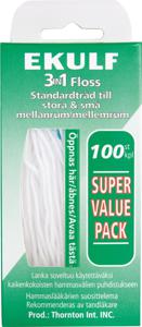 Ekulf 3in1 Floss Tandtråd 100 st produkt bild